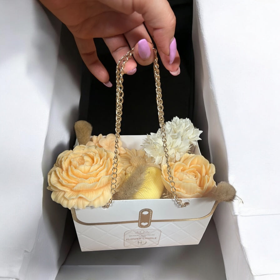 Scented Soy Wax Candles, flowers Gift, luxury gift idea, Handmade,
