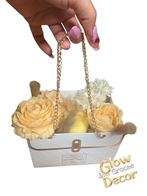 Scented Soy Wax Candles, flowers Gift, luxury gift idea, Handmade,