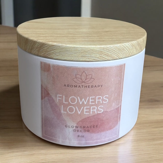 Scented Candle for Home Scented Aromatherapy Candle Jars Flowers Lovers 8 Oz